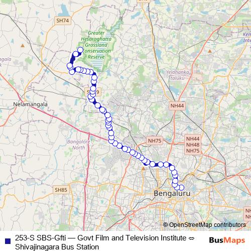 253-S SBS-Gfti bus Line Map