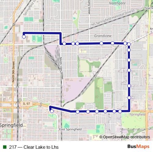 217 bus Line Map
