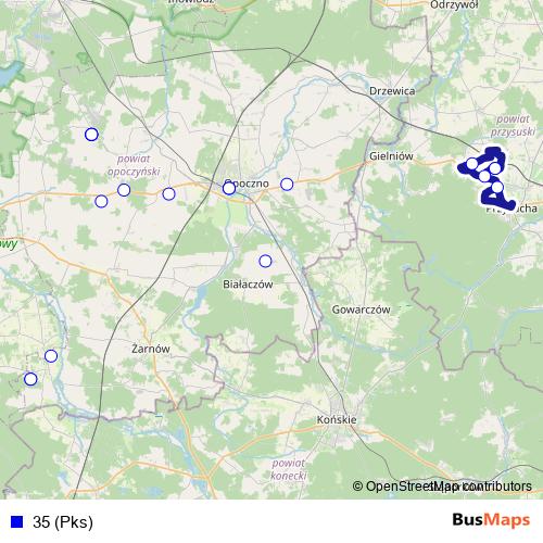 35 (Pks) bus Line Map