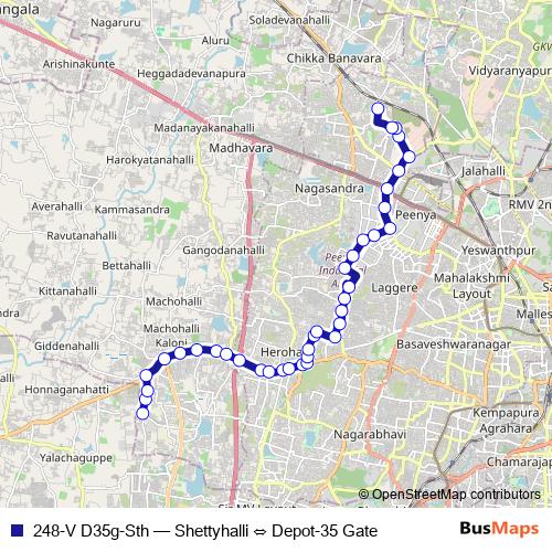 248-V D35g-Sth bus Line Map