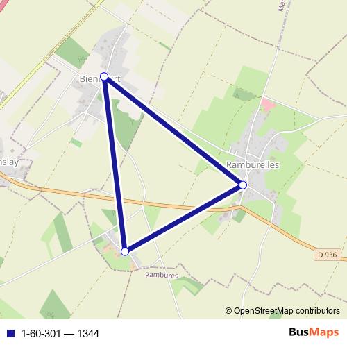 1-60-301 bus Line Map