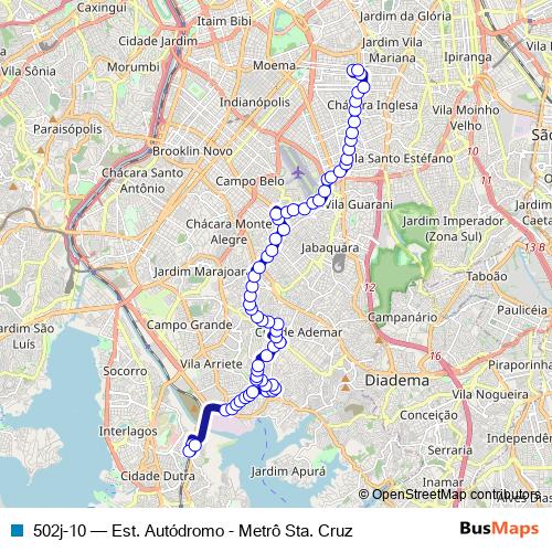 502j-10 bus Line Map