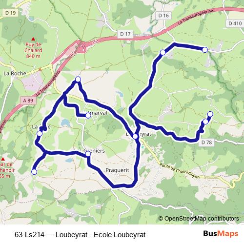 63-Ls214 bus Line Map