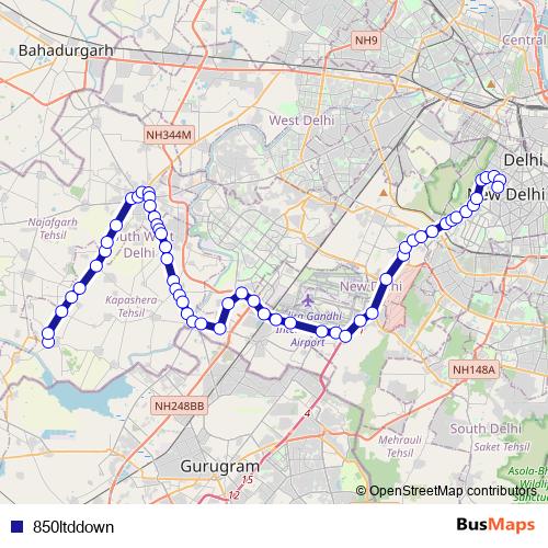 850ltddown bus Line Map