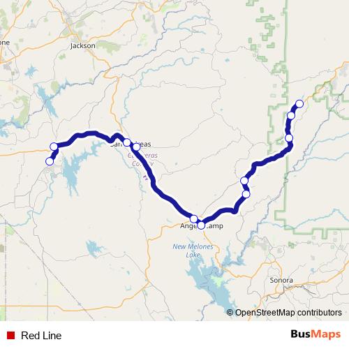 Red Line bus Line Map