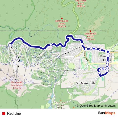 Red Line bus Line Map