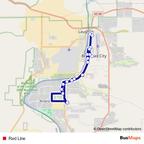 Red Line bus Line Map