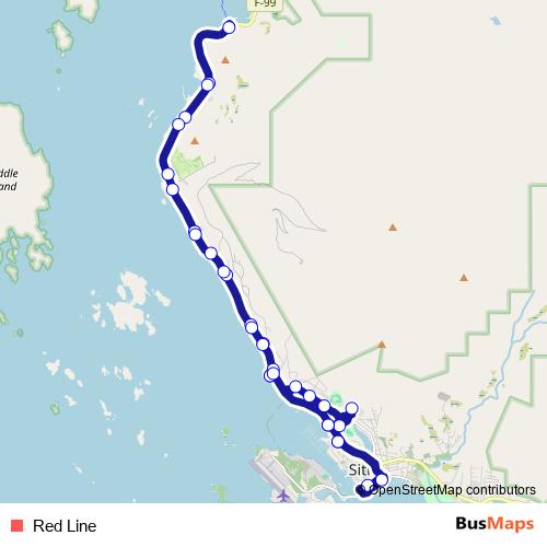 Red Line bus Line Map