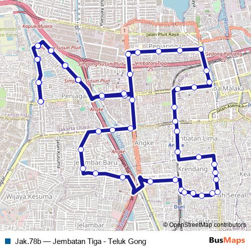 Jak.78b bus Line Map