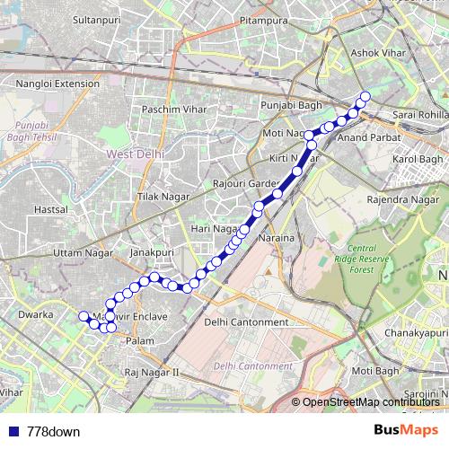 778down bus Line Map