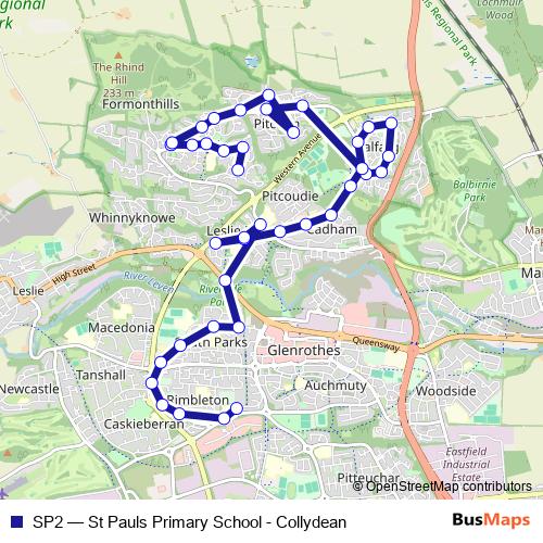 SP2 bus Line Map