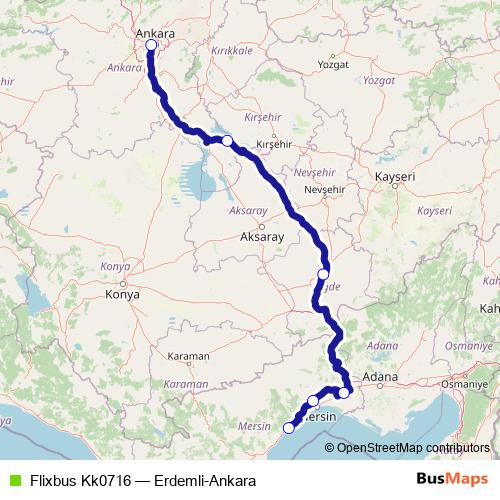 Flixbus Kk0716 bus Line Map