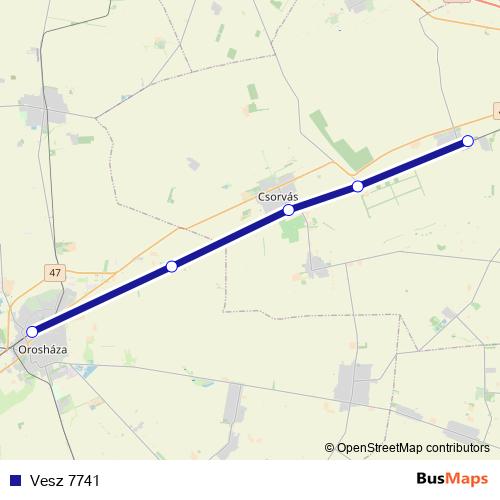 Vesz 7741 rail Line Map
