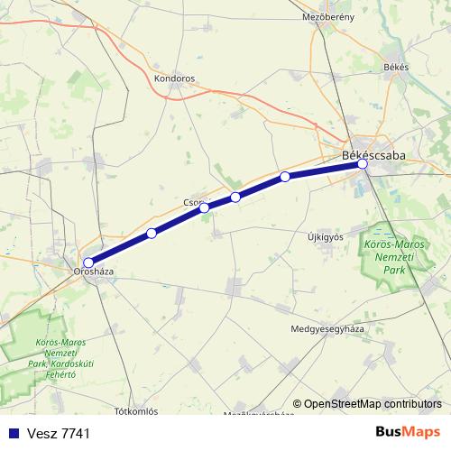Vesz 7741 rail Line Map