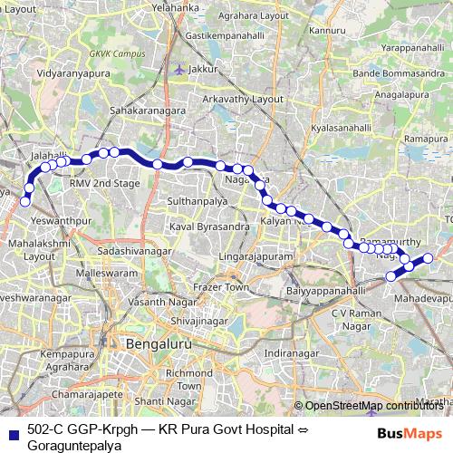 502-C GGP-Krpgh bus Line Map