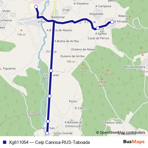 Xg811054 bus Line Map
