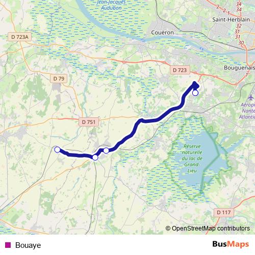 Bouaye bus Line Map