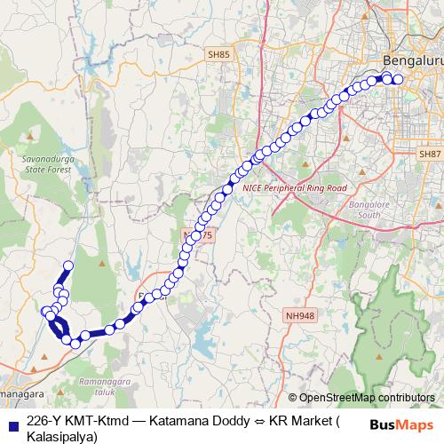 226-Y KMT-Ktmd bus Line Map
