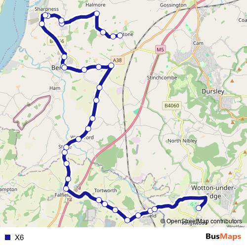 X6 bus Line Map
