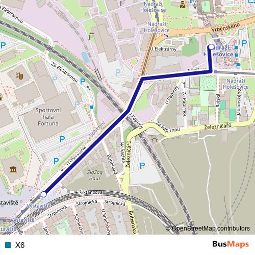 X6 bus Line Map