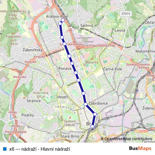 x6 bus Line Map