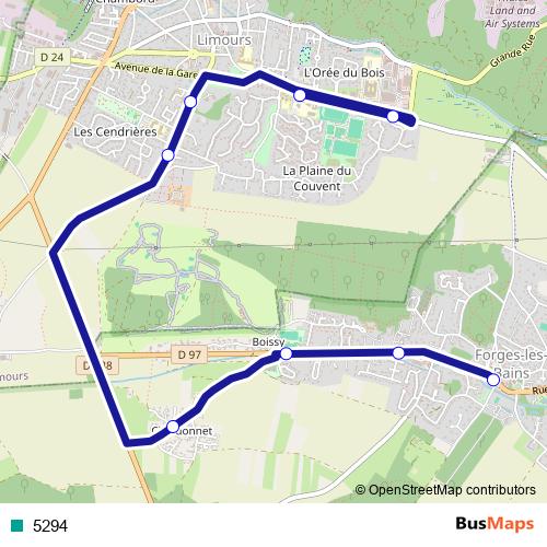 5294 bus Line Map