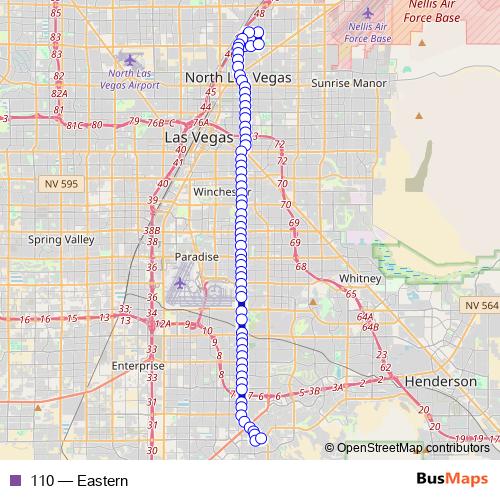 110 bus Line Map