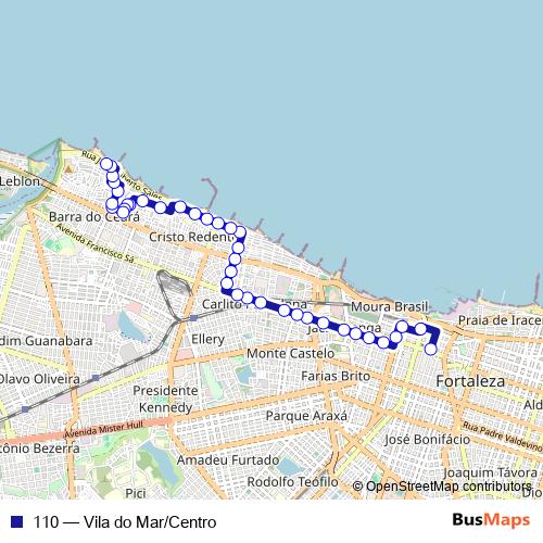 110 bus Line Map