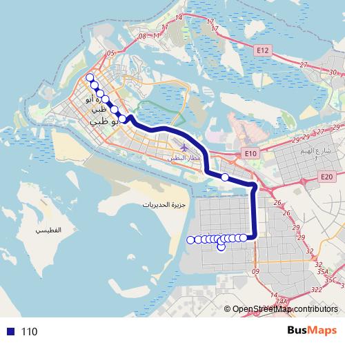 110 bus Line Map
