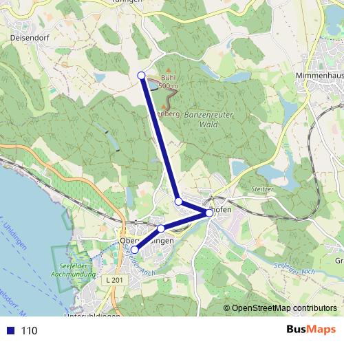 110 bus Line Map