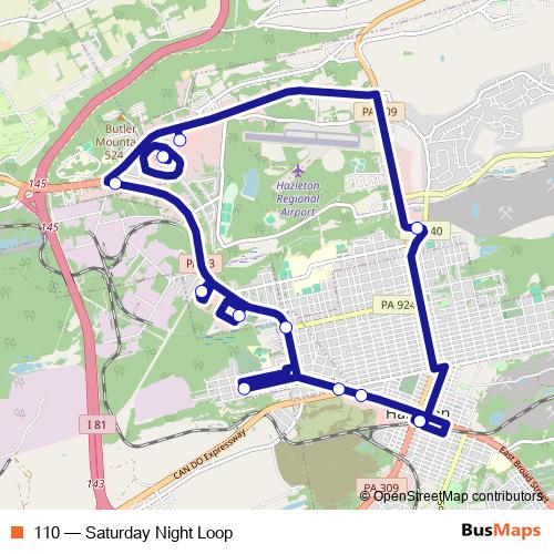 110 bus Line Map