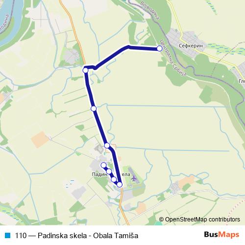110 bus Line Map