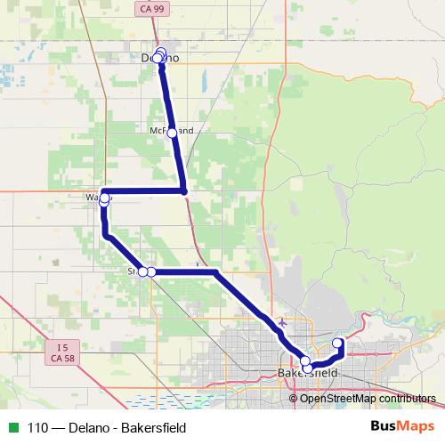 110 bus Line Map
