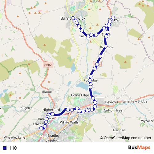 110 bus Line Map