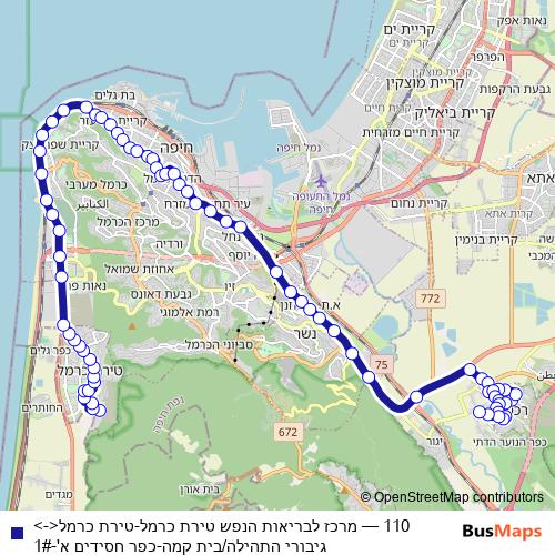 110 bus Line Map