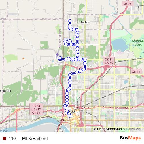 110 bus Line Map