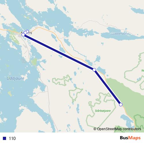 110 bus Line Map