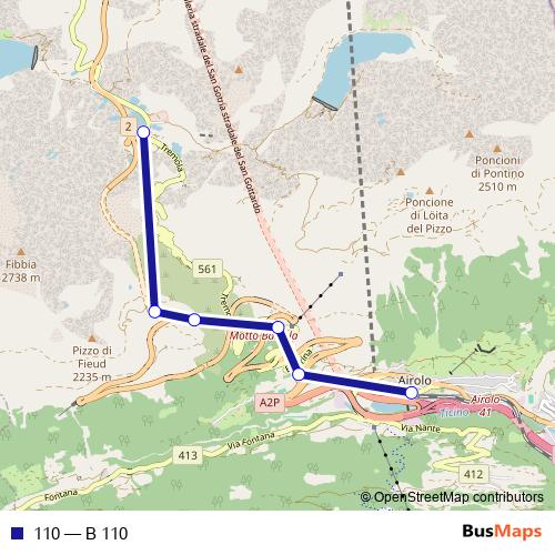 110 bus Line Map