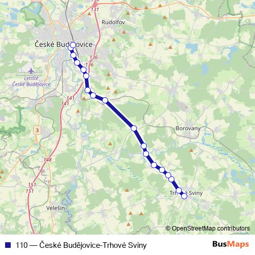 110 bus Line Map
