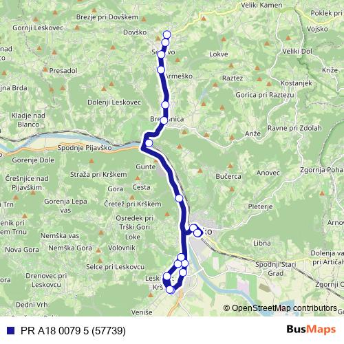 PR A18 0079 5 (57739) bus Line Map