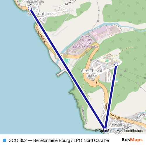 SCO 302 bus Line Map