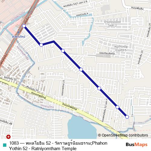 1083 bus Line Map
