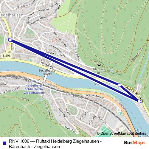 RNV 1006 bus Line Map