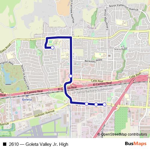 2610 bus Line Map