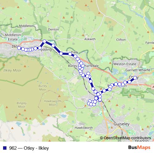 962 bus Line Map