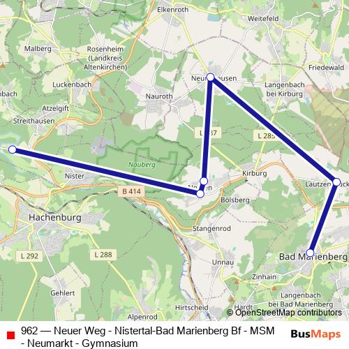 962 bus Line Map