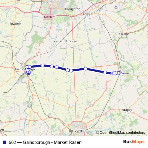 962 bus Line Map