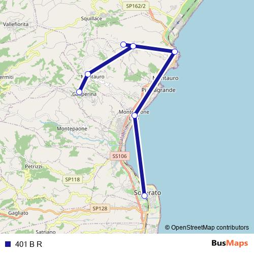 401 B R bus Line Map