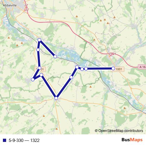 5-9-330 bus Line Map