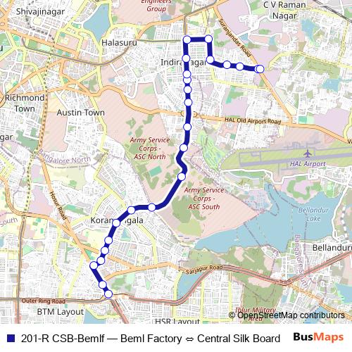 201-R CSB-Bemlf bus Line Map